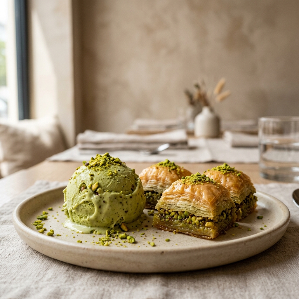 SEVADDO Dondurma ve Baklava Sunumu